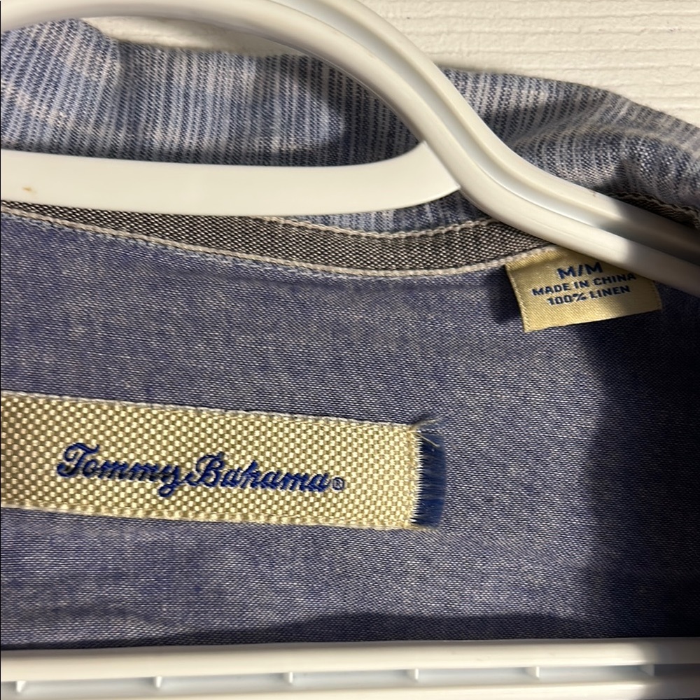 Tommy Bahama Light Blue Linen Top